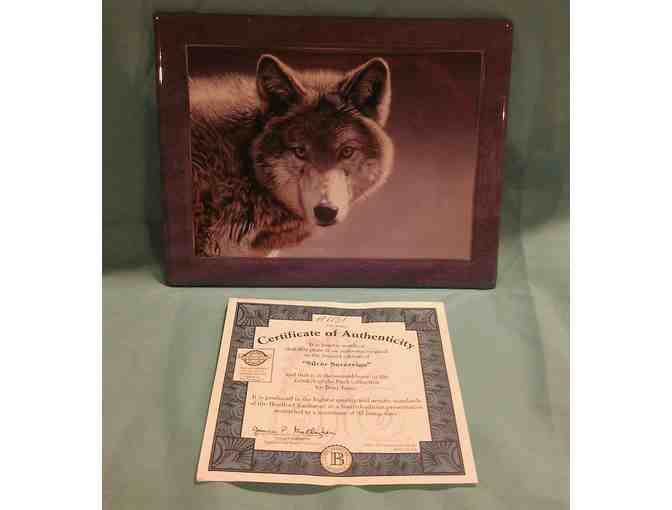 The Bradford Exchange - Wolf plate 'Silver Sovereign' Plate #A1181 from Terry Isaac