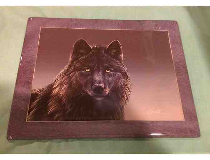 The Bradford Exchange - Wolf plate 'Black Magic' Plate #A867 from Daniel Smith