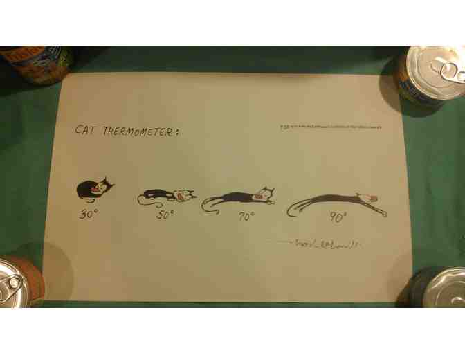 'Cat Thermometer' MUTTS Comic Strip Print