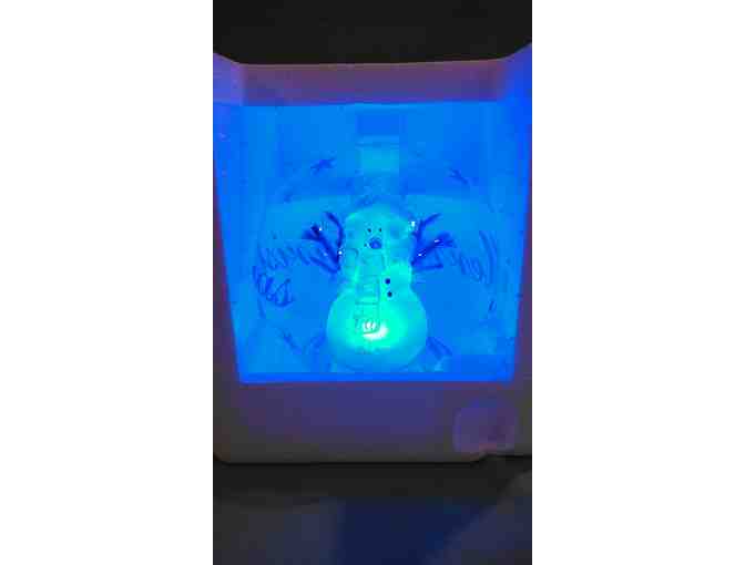 Handblown LED Glass Snowman Globe
