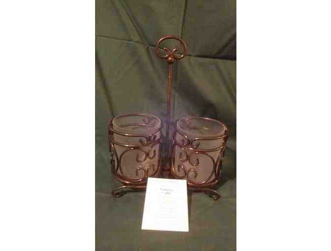 Princess House Fantasia Metal Bottle Caddy