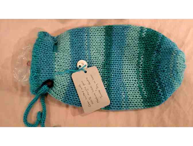 Hot Water Bottle With Crocheted Cover