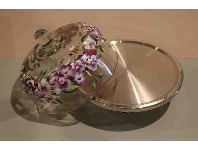 Hand-Painted Cake Plate