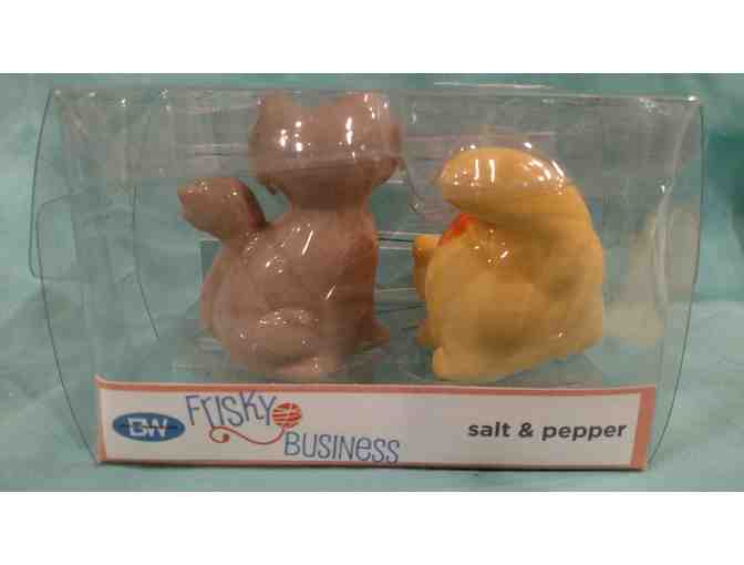 Salt & Pepper Shakers in Box - 'Frisky Business Cats'