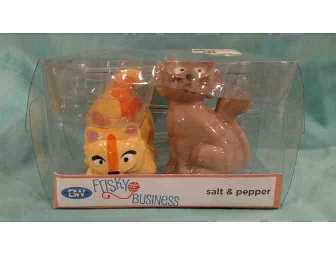 Salt & Pepper Shakers in Box - 'Frisky Business Cats'