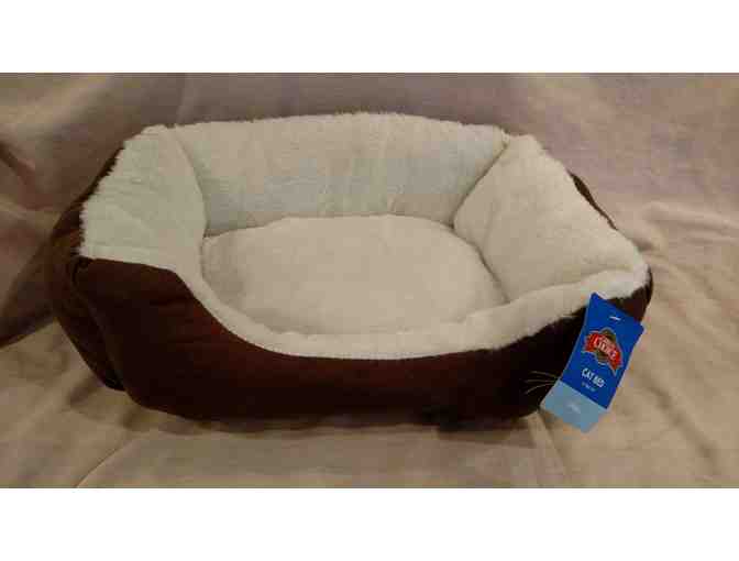 Brown & White Cat Bed
