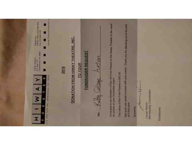 4-Pack of Tickets to Hiway Theatre