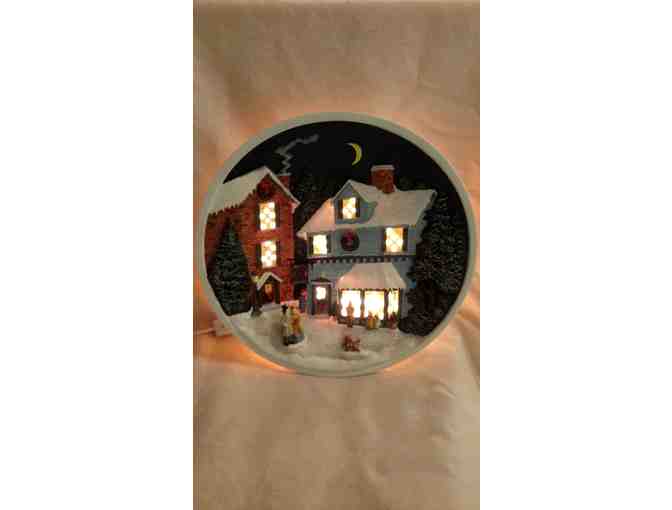 'Holly Street Bakery' Lighted Plate