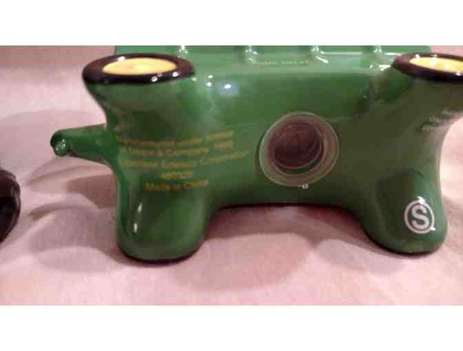 John Deer Tractor and Trailer Salt & Pepper Shaker Set