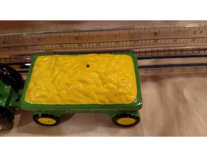 John Deer Tractor and Trailer Salt & Pepper Shaker Set