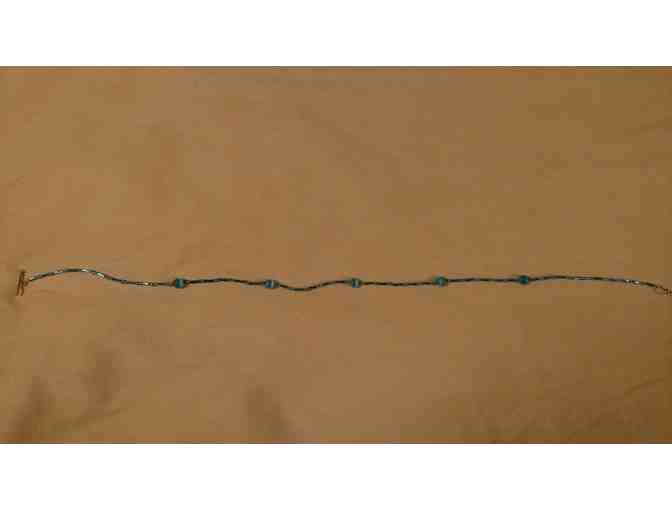 Blue Glass Beaded Necklace