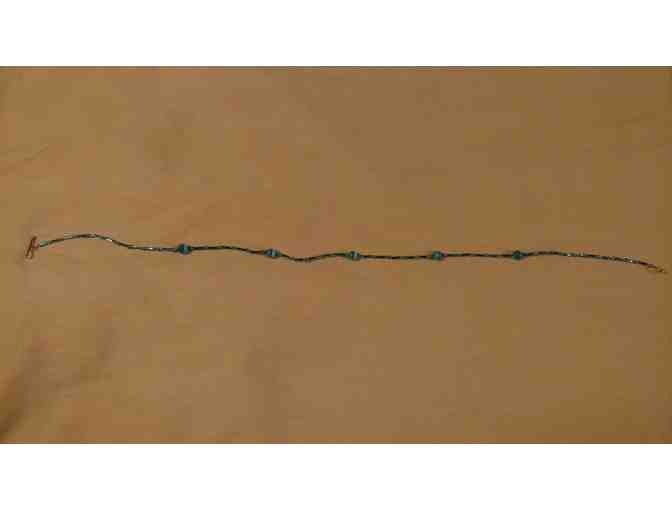 Blue Glass Beaded Necklace