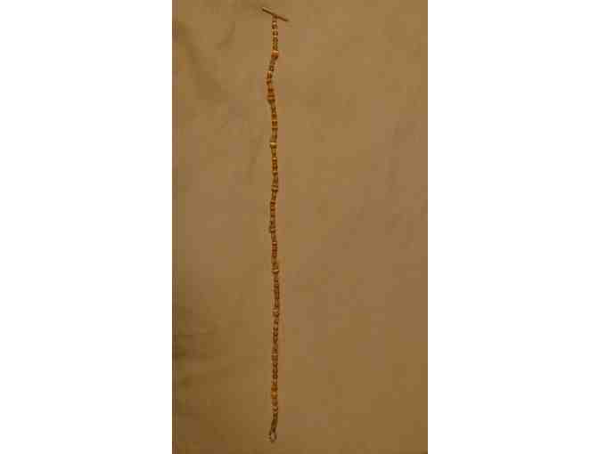 Peach and Yellow Glass & Crystals Necklace