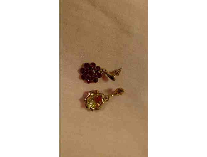 Red Flower-Shaped Earrings