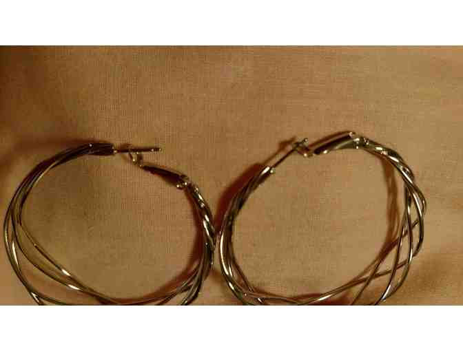 Silvertone Earring and Bracelet Set