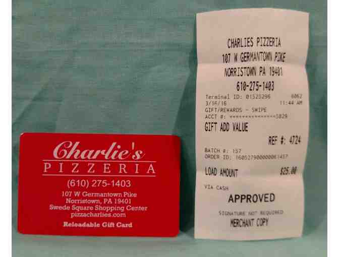 Charlie's Pizzeria - $25 Gift Card