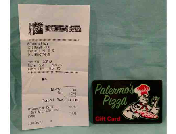 Gift Card for One Large Plain Pizza from Palermo's Pizza