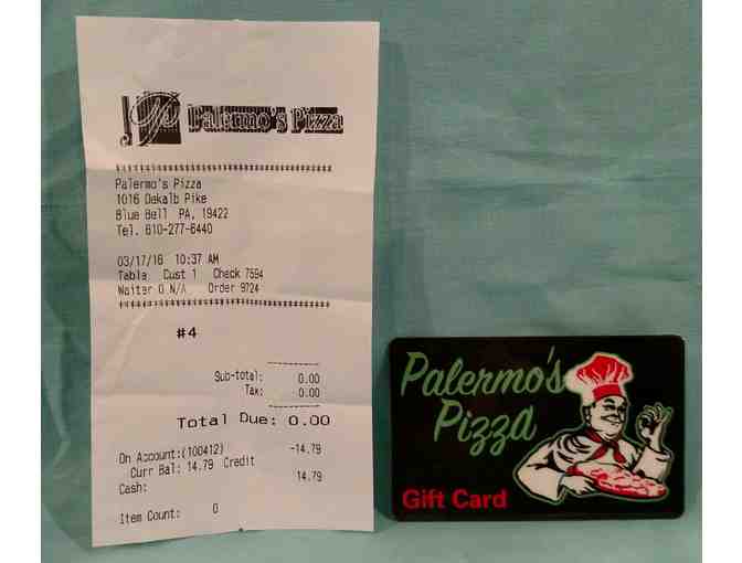 Gift Card for 1 Large Plain Pizza from Palermo's Pizza