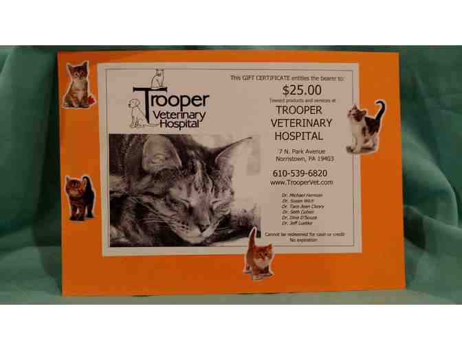 $25 Gift Certificate to Trooper Veterinary Hospital