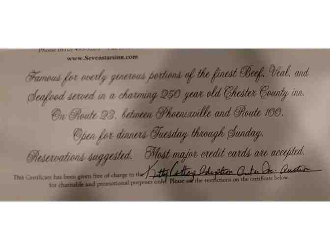 $25 Gift Certificate to Seven Stars Inn