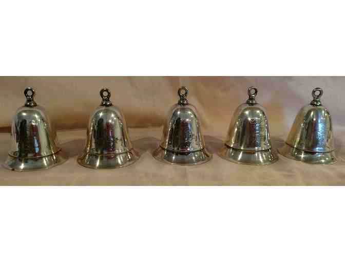 5 Silver-Plated Wind-Up Musical Ornaments from Kirk Steiff Company