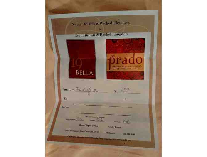 $25 Gift Certificate to 19 Bella or delPrado