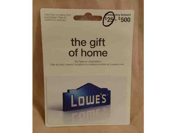 $25 Gift Card to Lowe's
