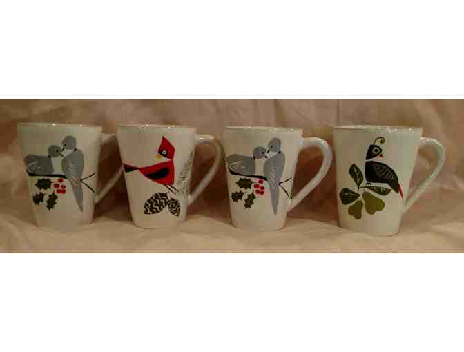 Set of 4 Mugs and 4 Dish Towels from Crate & Barrell