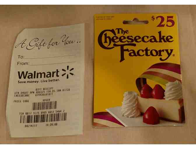 $25 Gift Card to The Cheesecake Factory