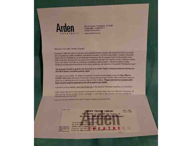 Arden Theatre Company - 2 complimentary tickets