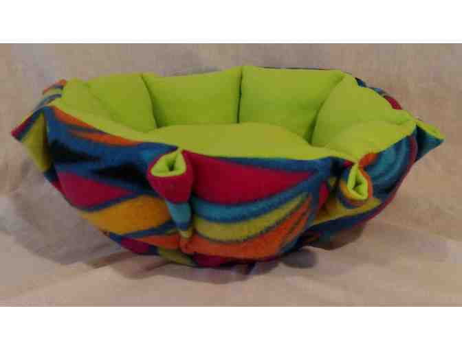 Fleece Cat Bed with Bright Patterns