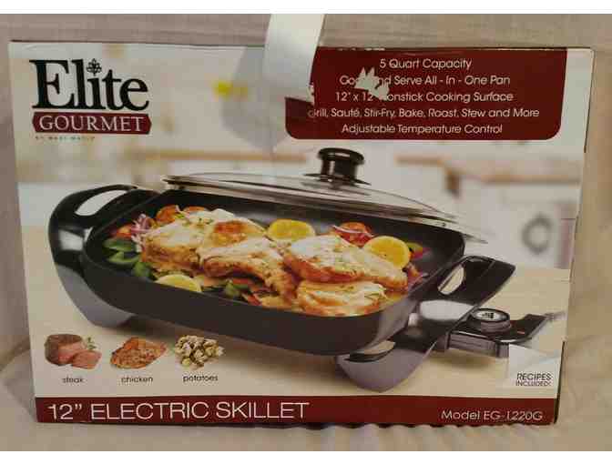 Elite Gourmet 12' Electric Skillet - 5 Qt. Capacity