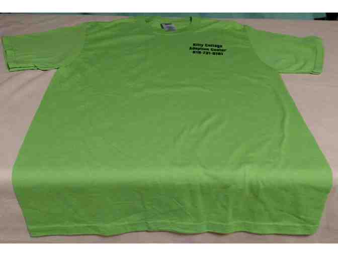 Adult Medium Kitty Cottage Crew Neck T-Shirt in Lime Green - Photo 2