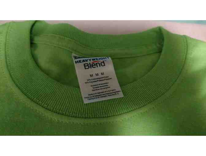 Adult Medium Kitty Cottage Crew Neck T-Shirt in Lime Green - Photo 3