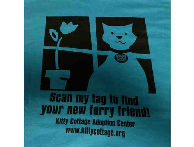 Adult Large Kitty Cottage Crew Neck T-Shirt in Cobalt Blue - Photo 2