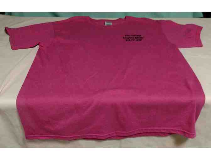Adult Large Kitty Cottage Crew Neck T-Shirt in Hot Pink/Mauve - Photo 1
