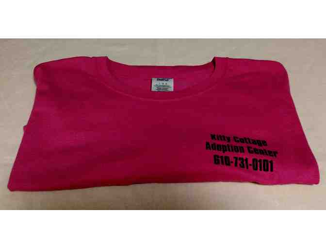 Adult Large Kitty Cottage Crew Neck T-Shirt in Hot Pink/Mauve - Photo 2