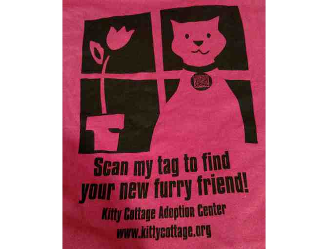 Children's Kitty Cottage Crew Neck T-Shirt Size Small in Hot Pink/Mauve