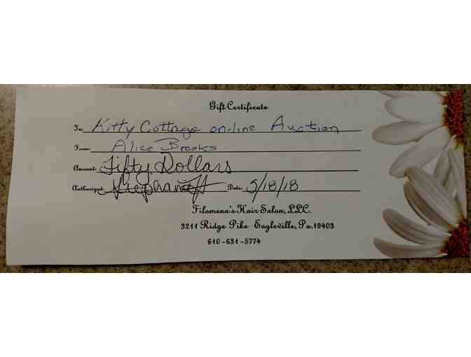 $50 Gift Certificate to Filomena's Hair Salon - Photo 1
