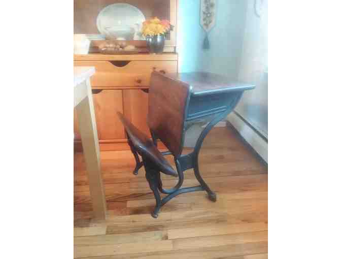 Early 1900's Chair/Desk Combination - Photo 3