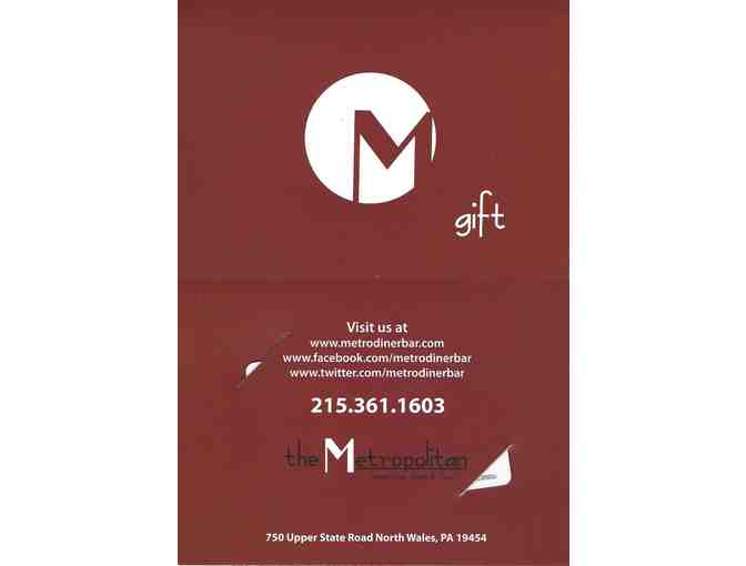 $25 Gift Certificate to Metropolitan Restaurant - Photo 1