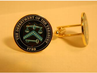 Gold-plated US Treasury Collector's Cuff Links