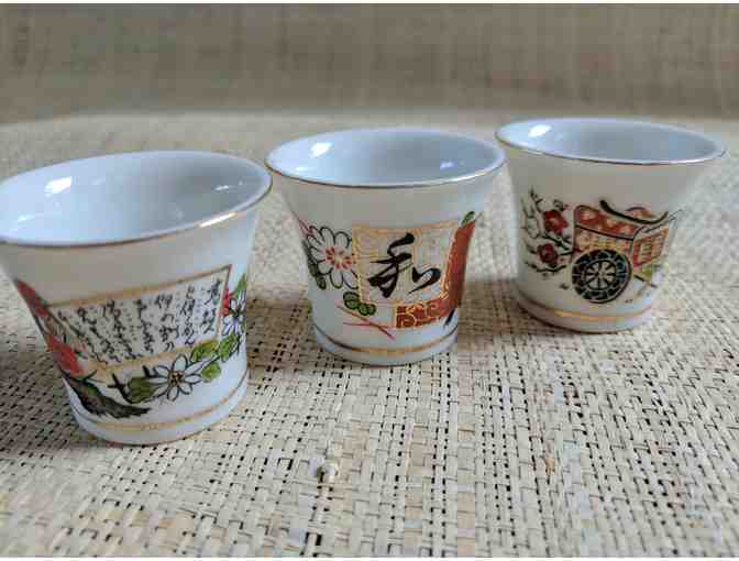 Set of 3 Vintage Sake Cups