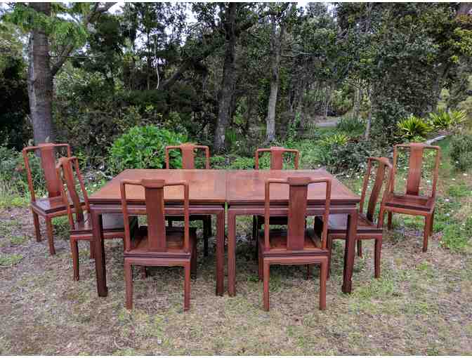 Vintage Tropical Hardwood Table & Chairs