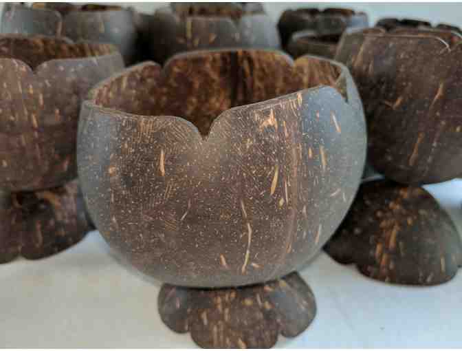 12 Vintage Luau Coconut Goblets