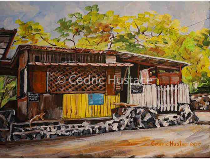 'Ho'okena Playtime' Painting Print Signed by Cedric Hustace Artist