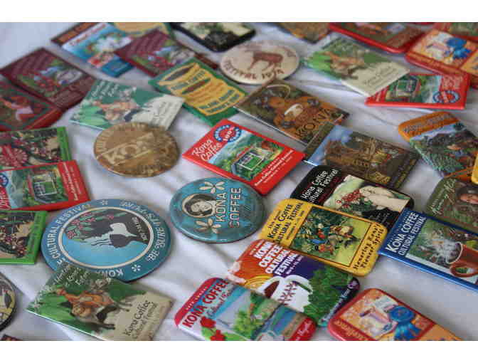 A Collection of Kona Coffee Cultural Festival Buttons - Photo 1