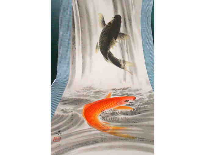 Chinese Scroll with Koi