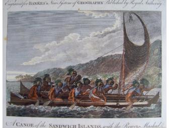 2 Antique, Hand Colored Engravings of Hawaiian Scenes