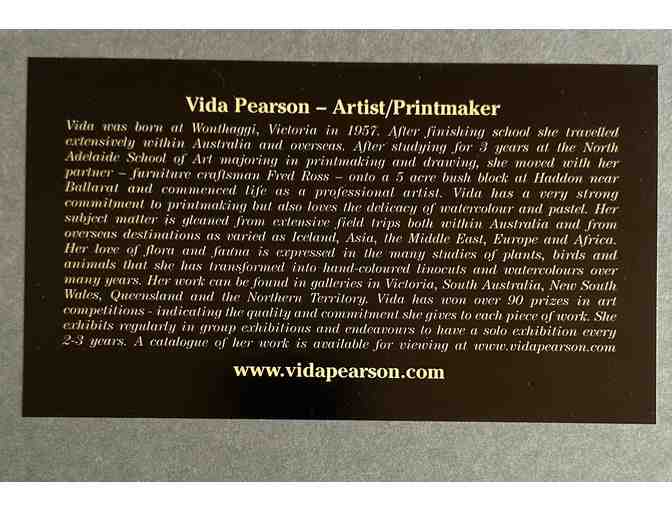 Vida Pearson "Princess Gum", Limited Edition, colored linocut. - Photo 3